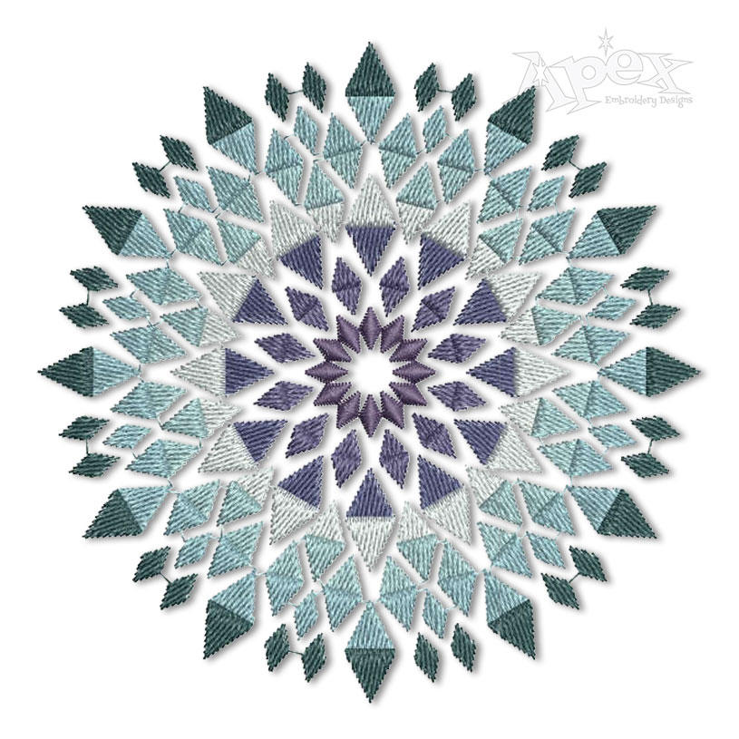 Geometric Flower #3 Embroidery Design