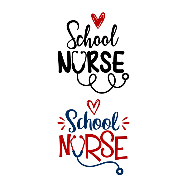 School Nurse Stethoscope SVG Cuttable Designs
