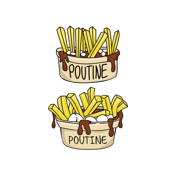 Poutine French Fries with Cheese Curds and Gravy SVG Cuttable Designs