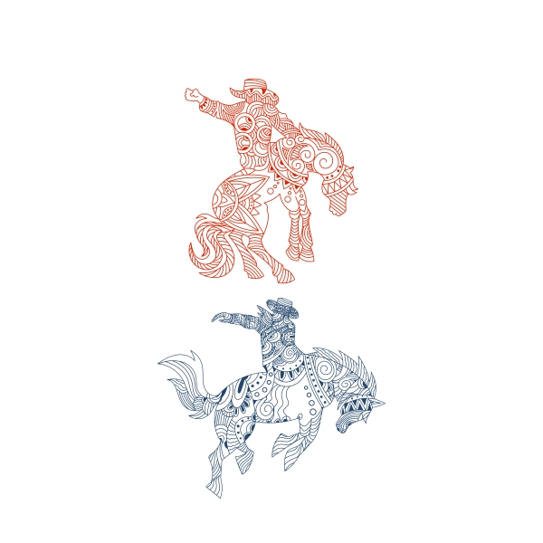 Rodeo Horse Art SVG Cuttable Designs
