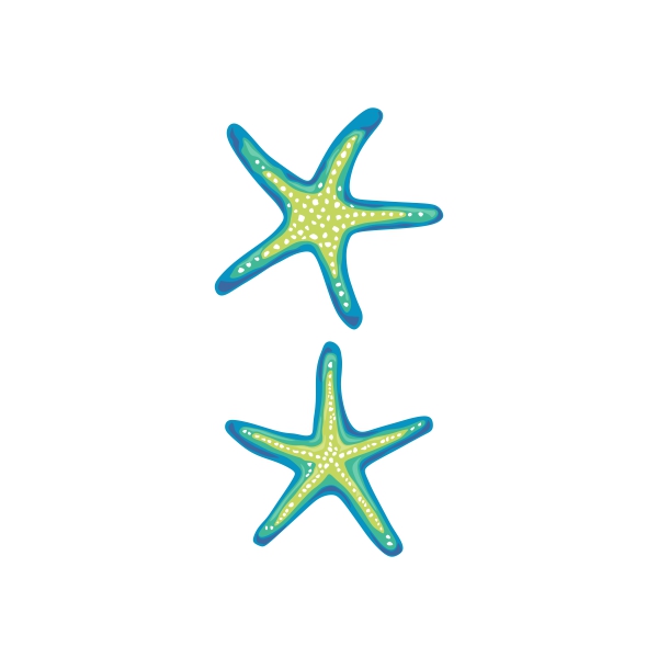 Blue Green Starfish SVG Cuttable Designs