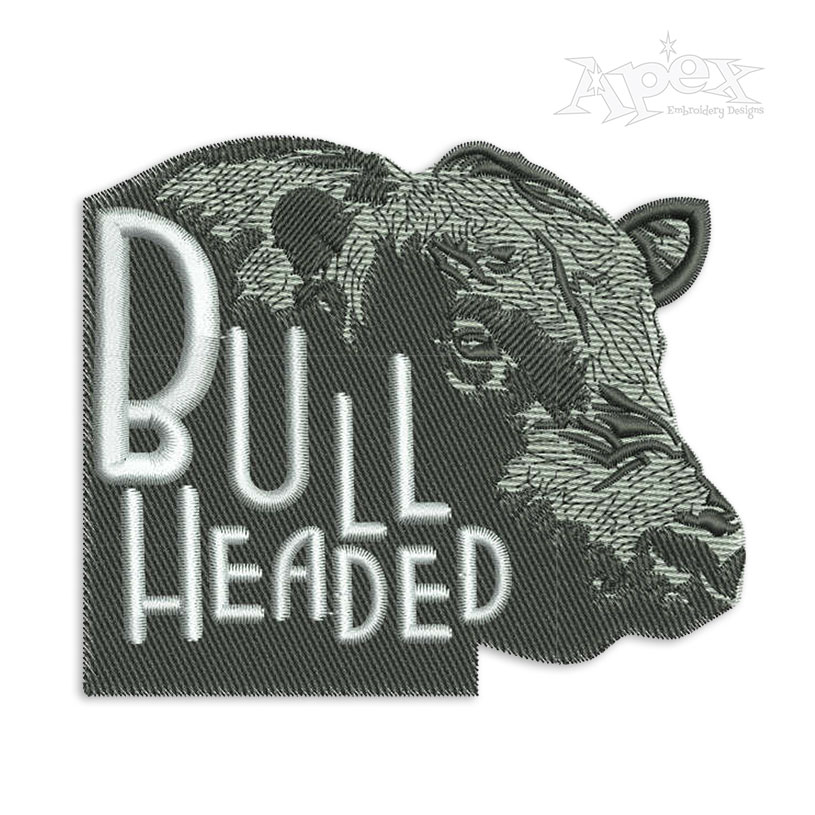 Bull Headed Embroidery Design