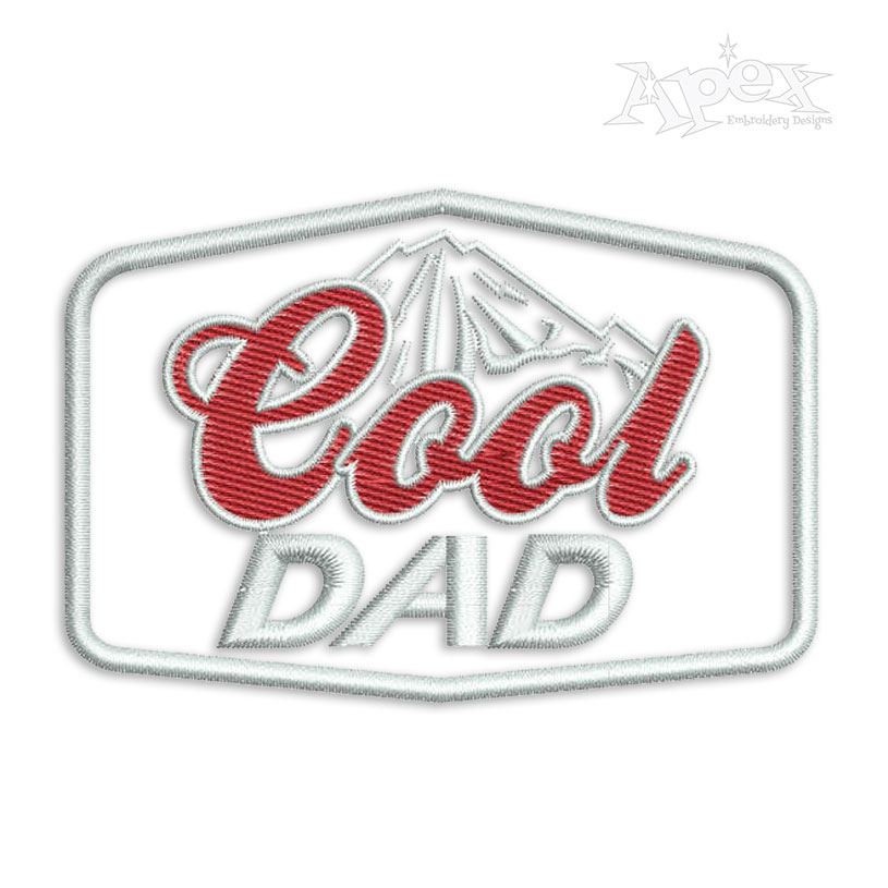 Cool Dad Mountain Embroidery Design