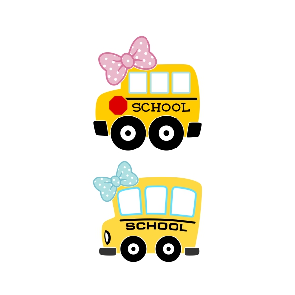 Girl School Bus SVG Cuttable Designs