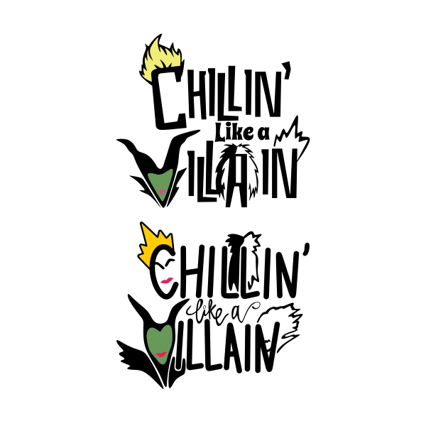 Chillin' like a Villain Witch Halloween SVG Cuttable Designs