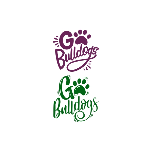 Go Bulldogs Paw SVG Cuttable Designs
