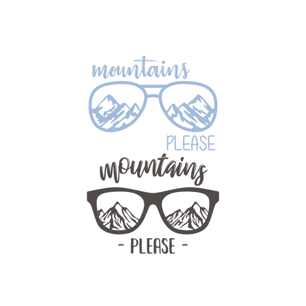 Mountains Please Sunglasses SVG Cuttable Designs