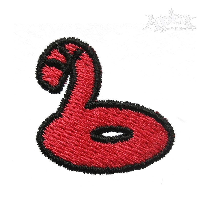 Mini Flamingo Floatie Embroidery Design