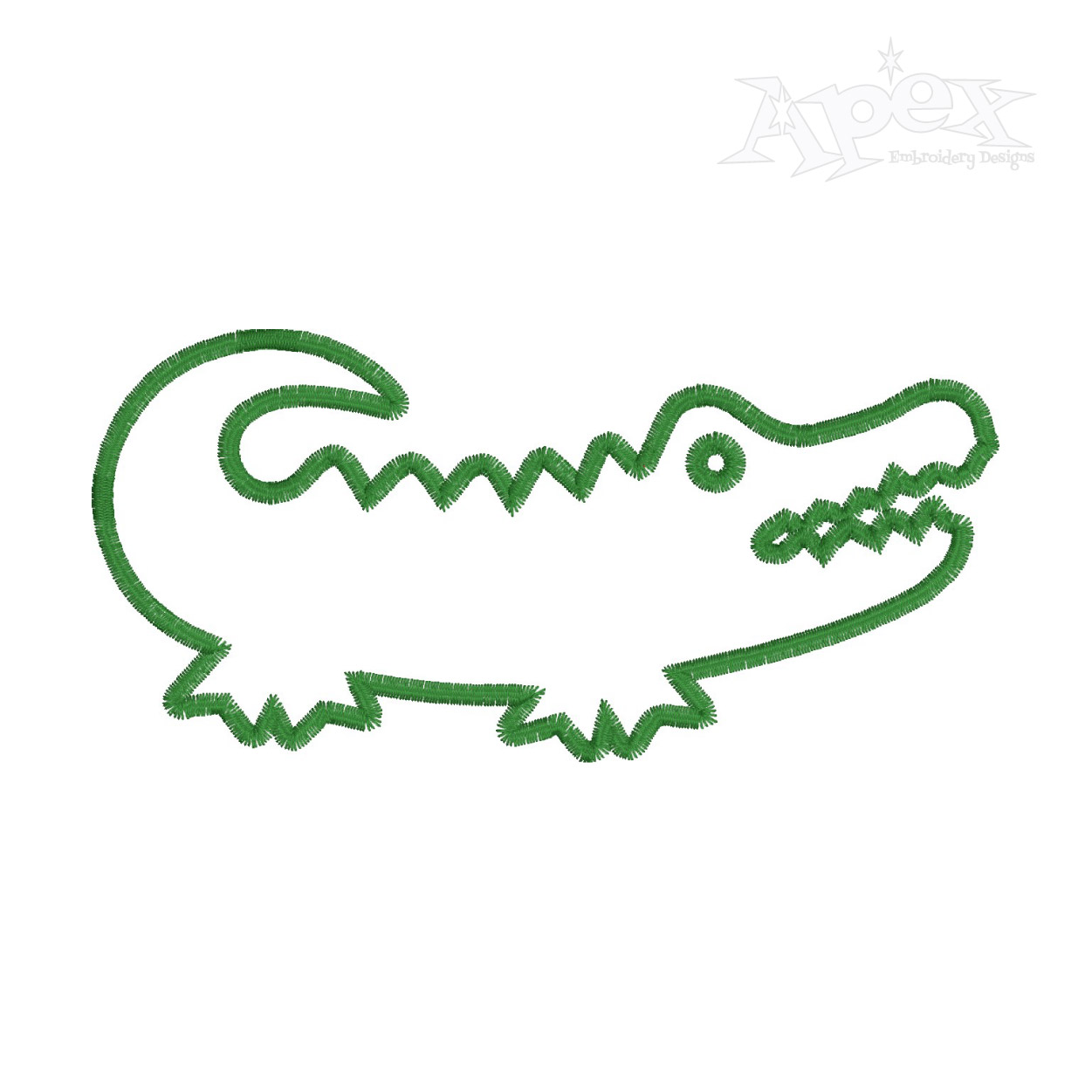 Gator Alligator Embroidery Applique Design