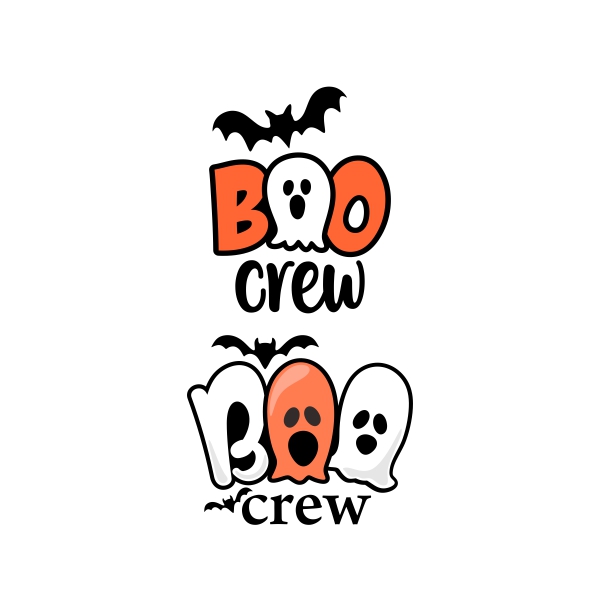 Halloween Boo Crew Ghosts SVG Cuttable Designs