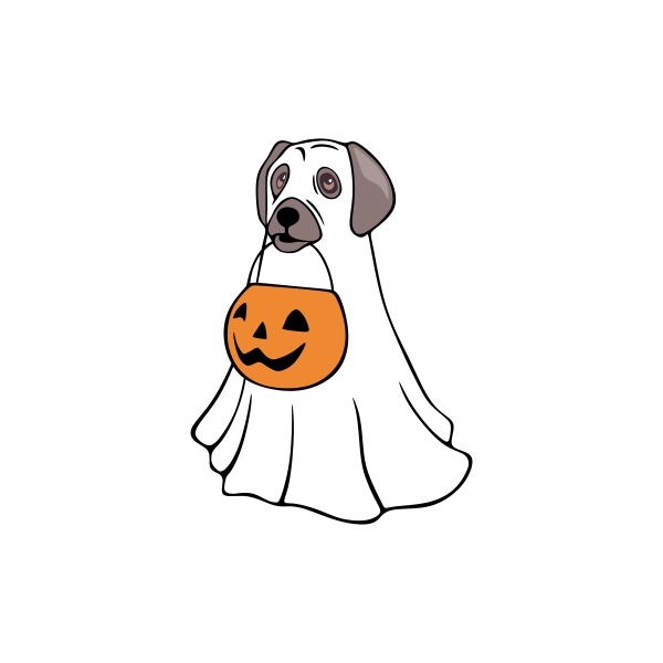 Halloween Ghost Dog SVG Clipart Design - Apex