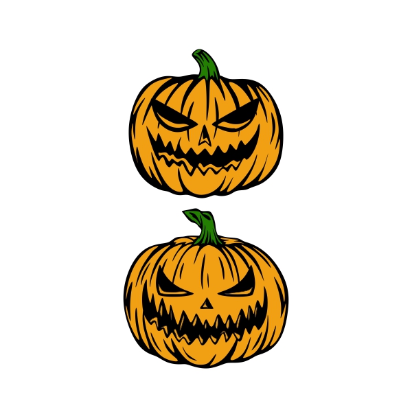 Halloween Scary Jack-o'-lantern Pumpkin SVG Cuttable Designs