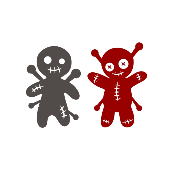 Voodoo Halloween Doll Silhouette SVG Cuttable Designs