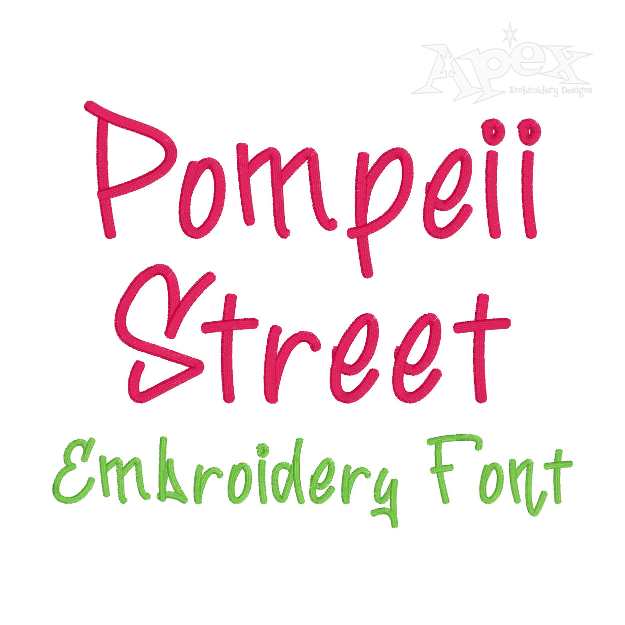 Pompeii Street Embroidery Font