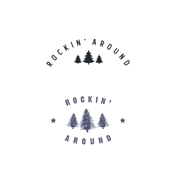 Rockin' Around Christmas Trees SVG Cuttable Designs