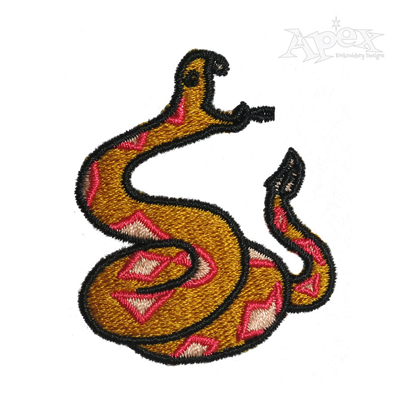 Angry Snake Embroidery Design