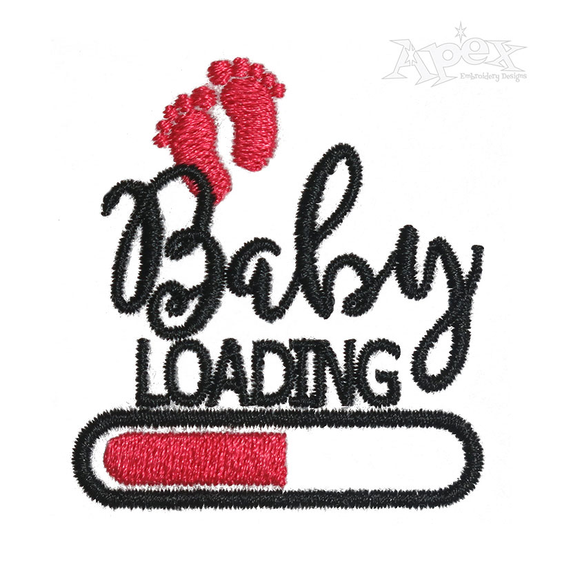 Baby Loading Embroidery Design