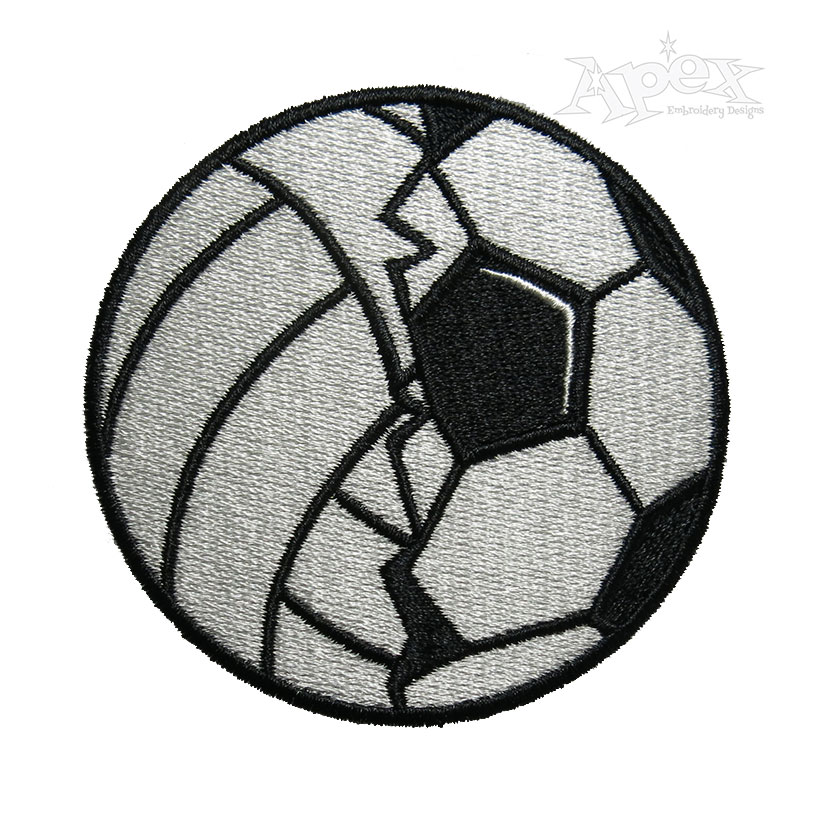 Volleyball Football Soccer Ball Sport Embroidery Design