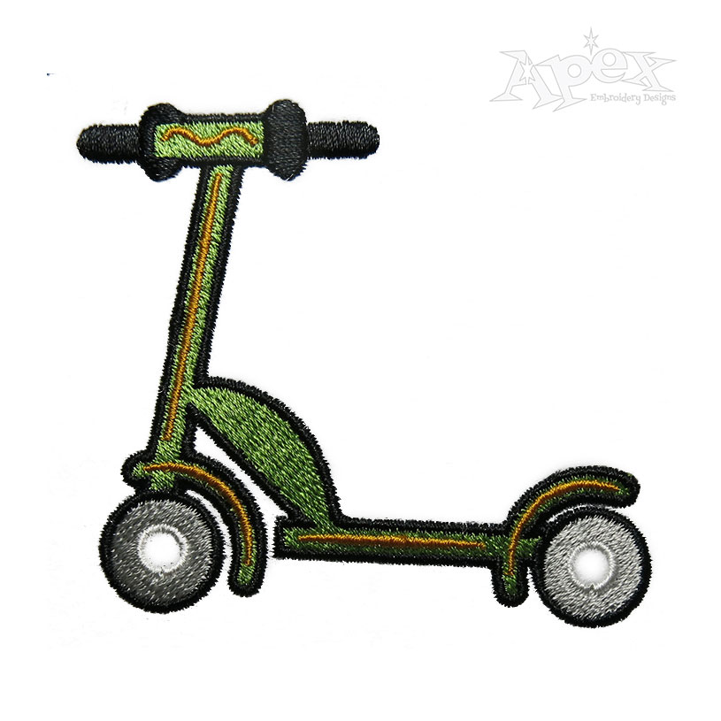 Kick Scooter Embroidery Design