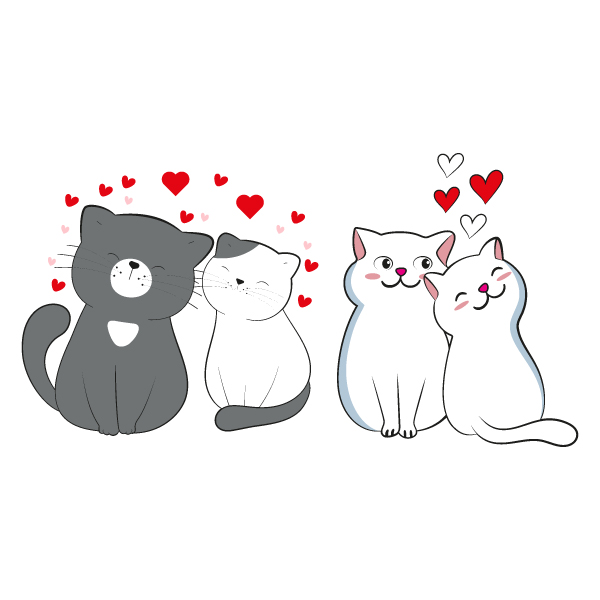 Cats Couple Love SVG Cuttable Designs