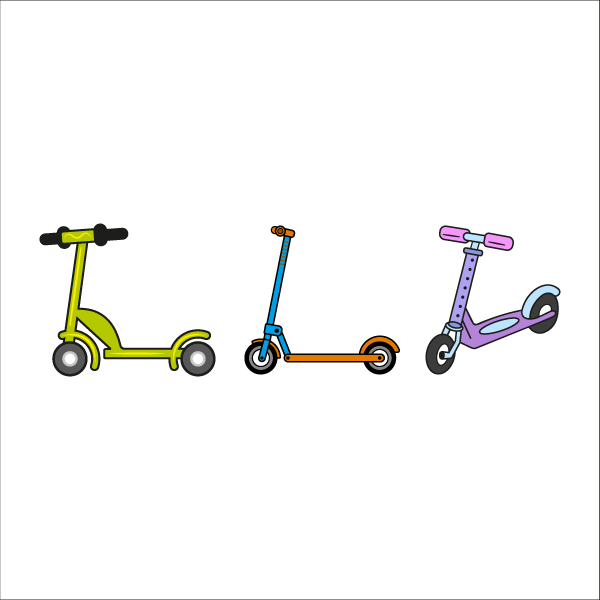 Kick Scooter Pack SVG Cuttable Designs