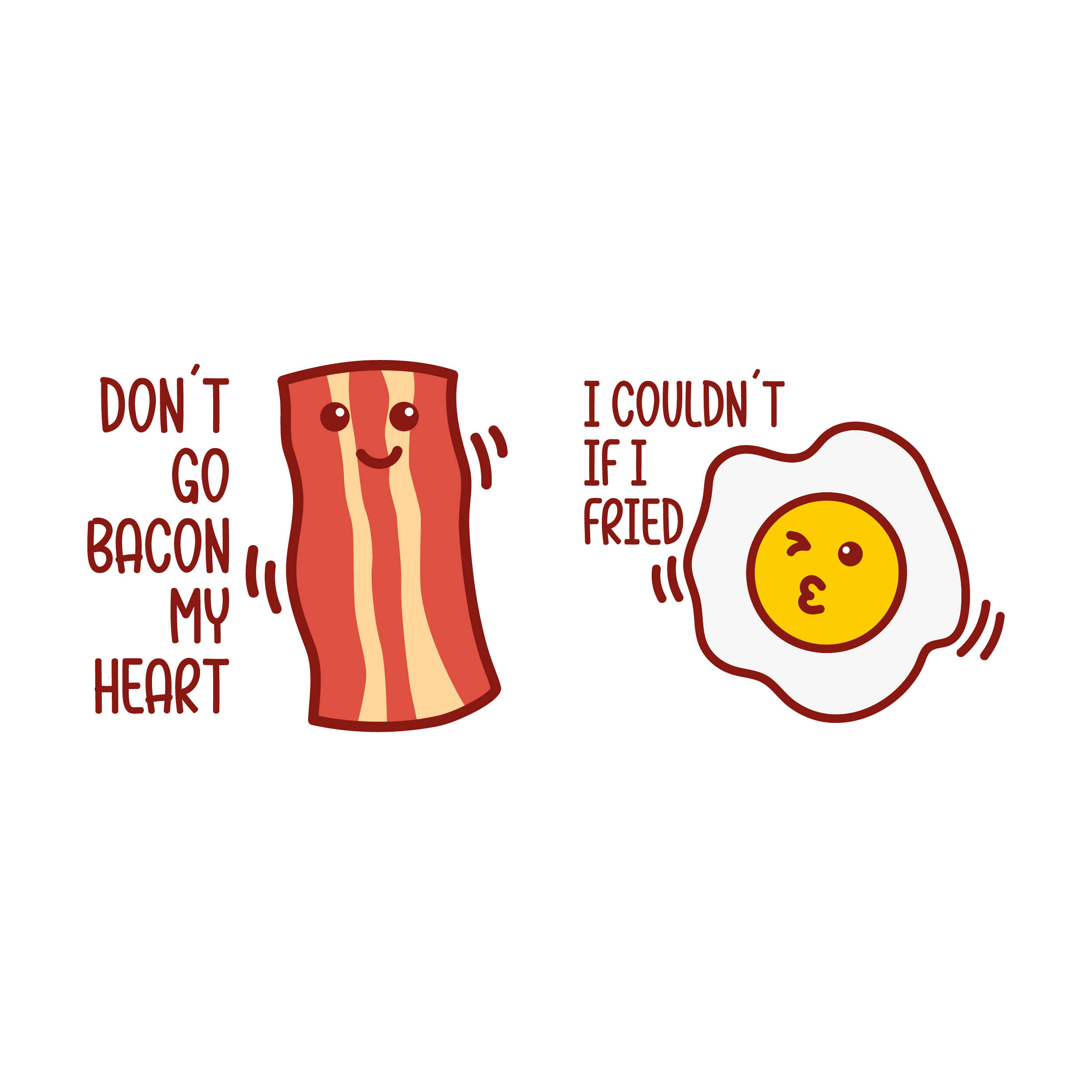 Bacon and Egg Pack SVG Cuttable Designs