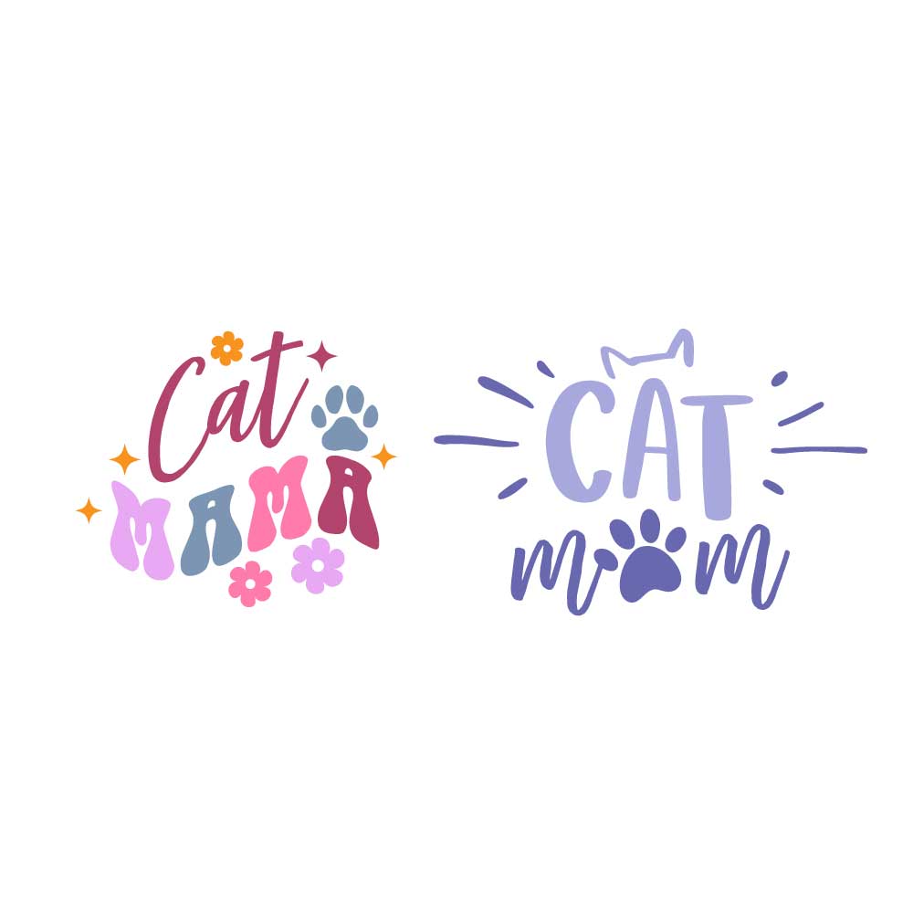 Cat Mom Pack SVG Cuttable Designs
