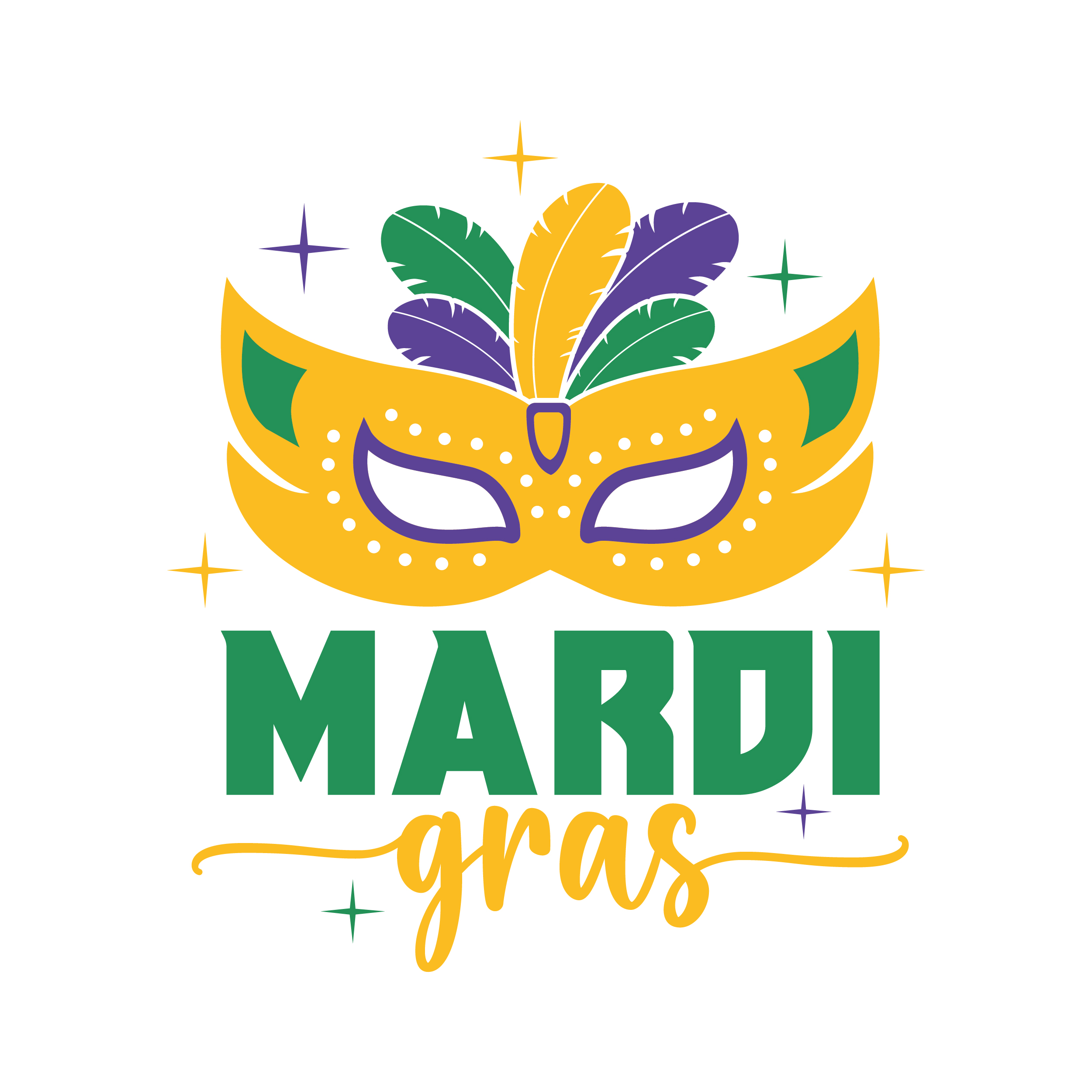 Mask of Mardi Gras SVG Cuttable Design