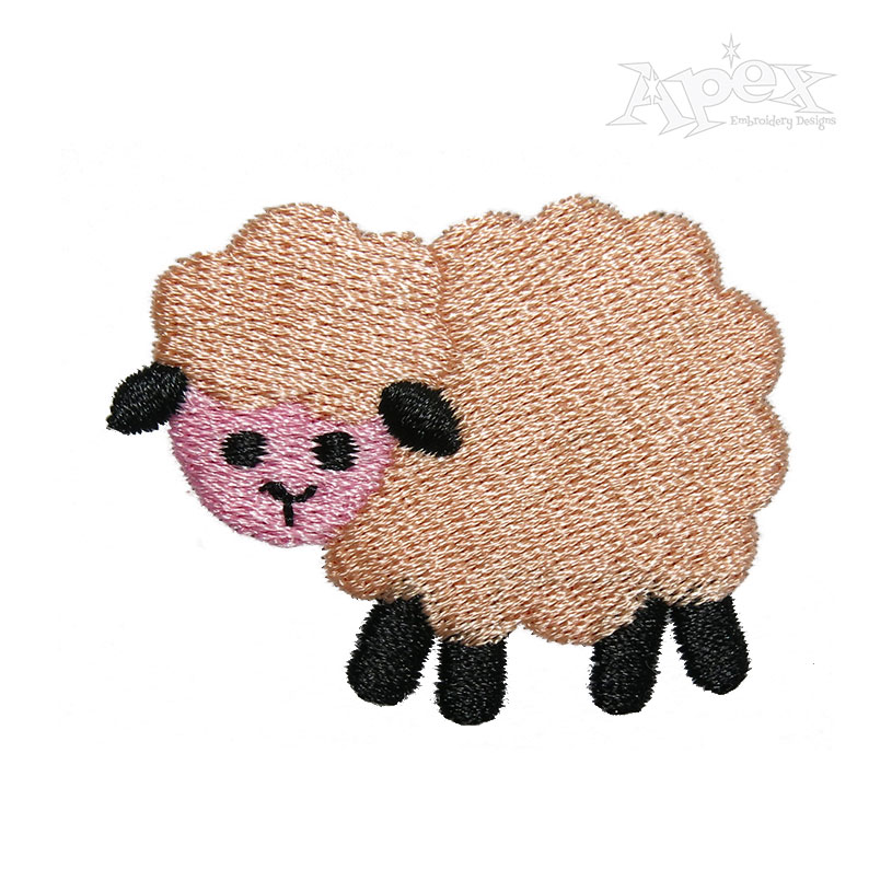 Sheep Applique Machine Embroidery Design by Apex