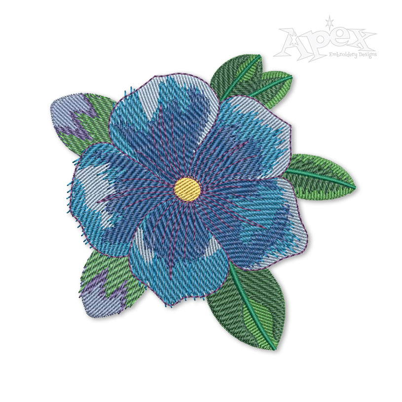 Flax Flower #2 Embroidery Design
