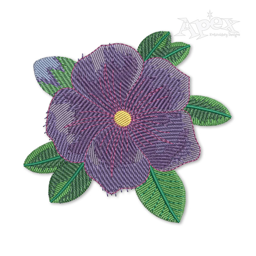 Flax Flower #1 Embroidery Design