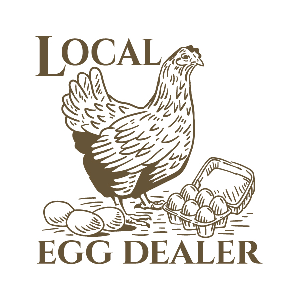 Local Egg Dealer Chicken Hen SVG Cuttable Design