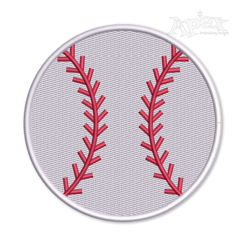 Baseball Ball Machine Embroidery Design