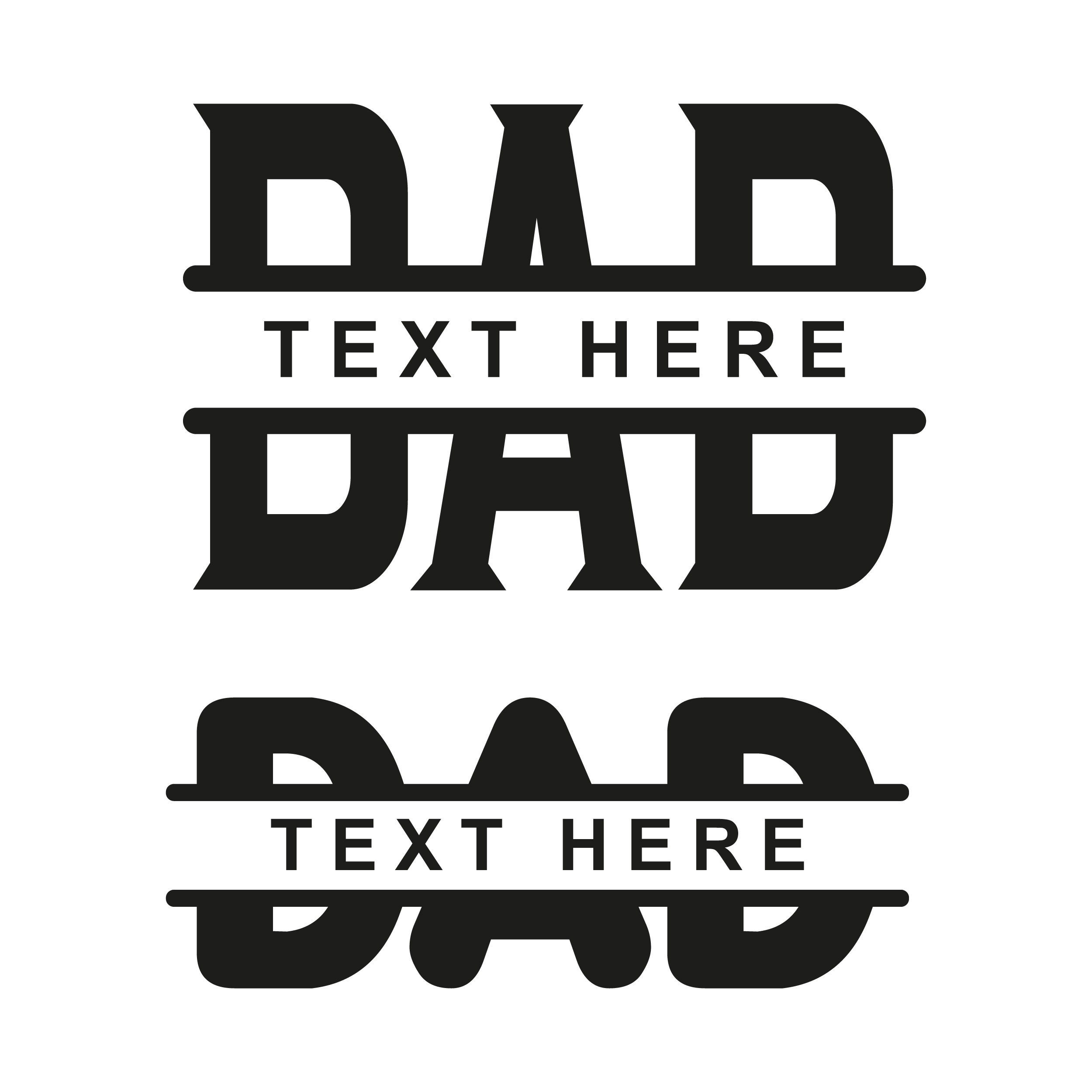 Dad Split Frame SVG