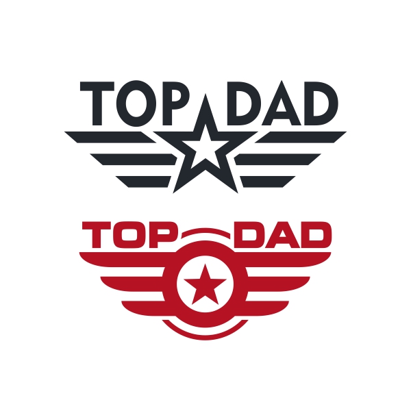Top Dad Badge SVG