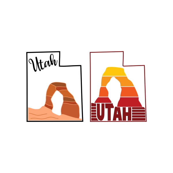 Utah State SVG Moab Arch