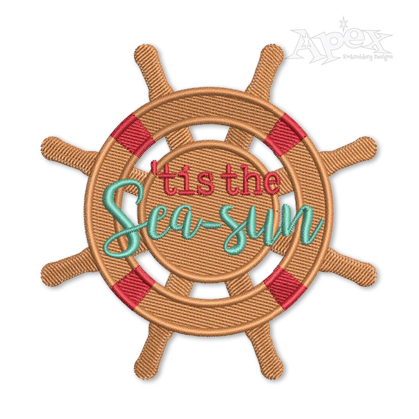 'tis the Sea-sun Christmas Nautical Ship's Wheel