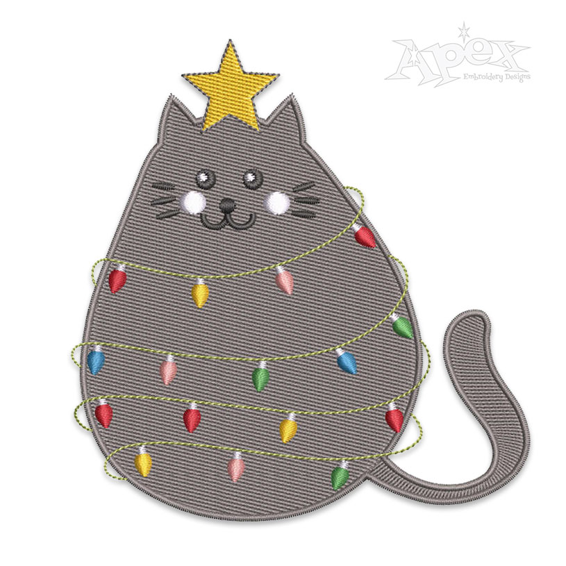Christmas Light String Cat