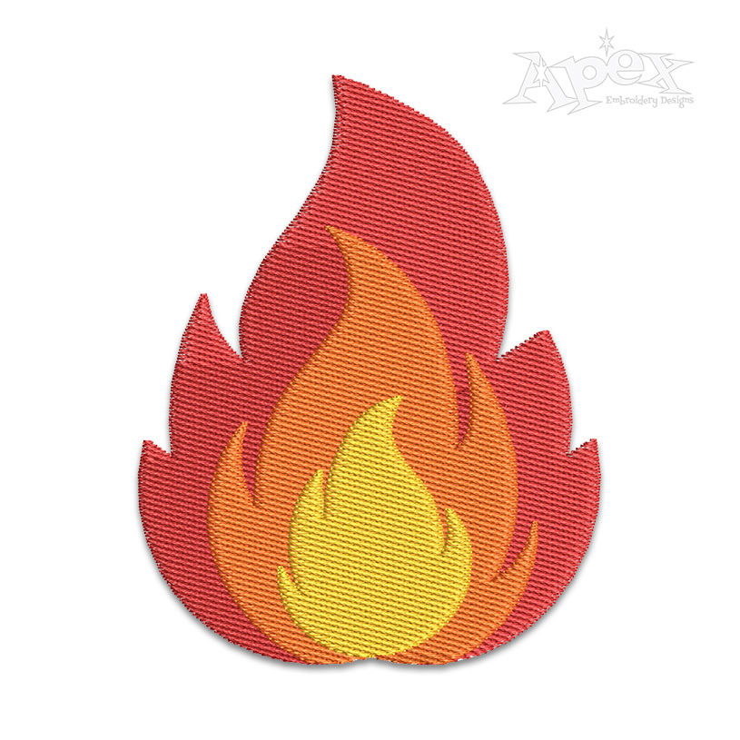 Fire Embroidery Design