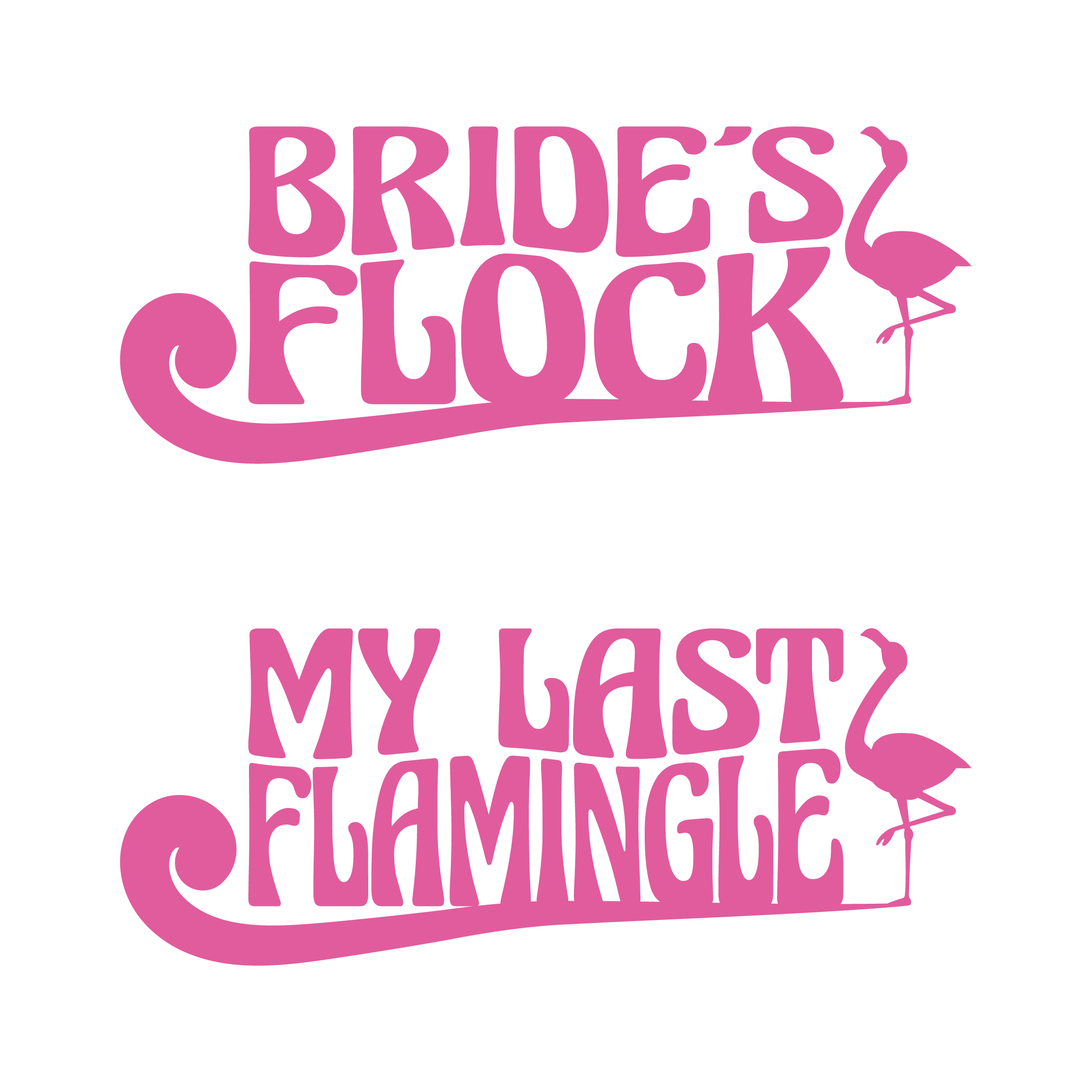 Bride's Flock My Last Flamingle Flamingo SVG