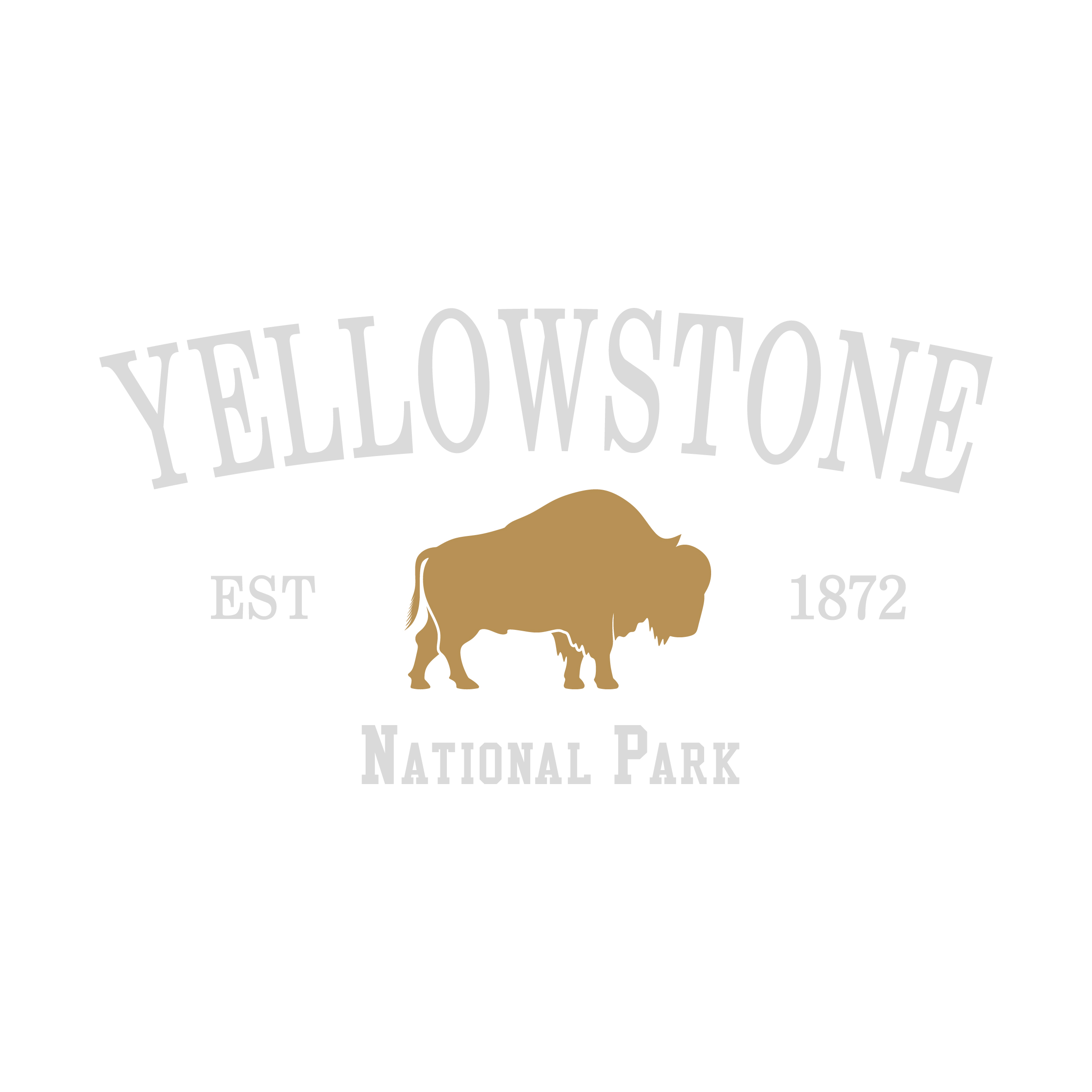 Yellowstone National Park SVG Bison est 1872