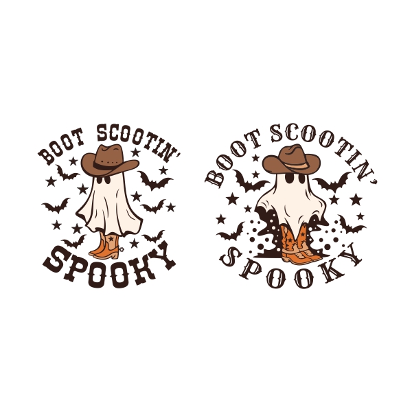 Boot Scootin' Spooky SVG Cowboy Ghost Halloween