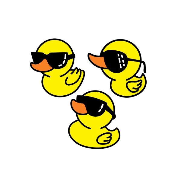 Cool Little Duck SVG with Sunglasses