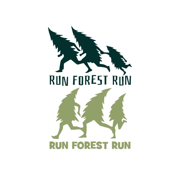 Run Forest Run Pine Trees SVG
