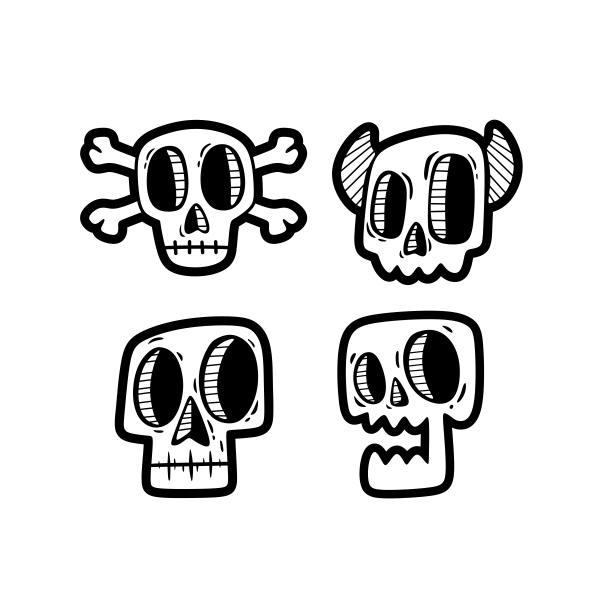 Funky Skull Pack SVG