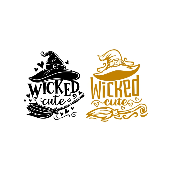 Wicked Cute SVG Witch Hat and Broomstick