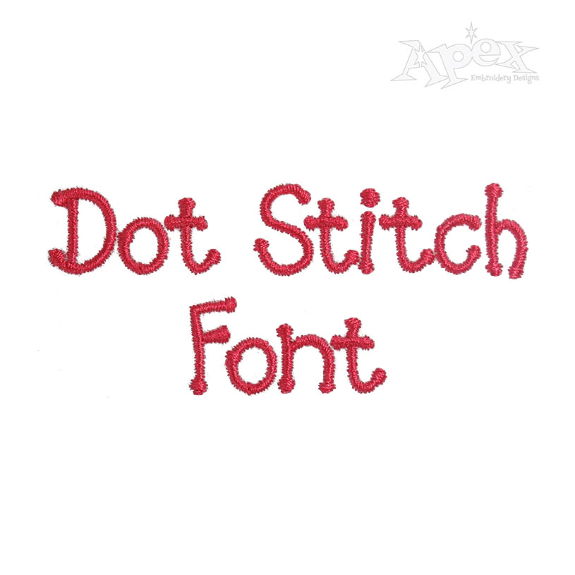 Dot Stitch Embroidery Font