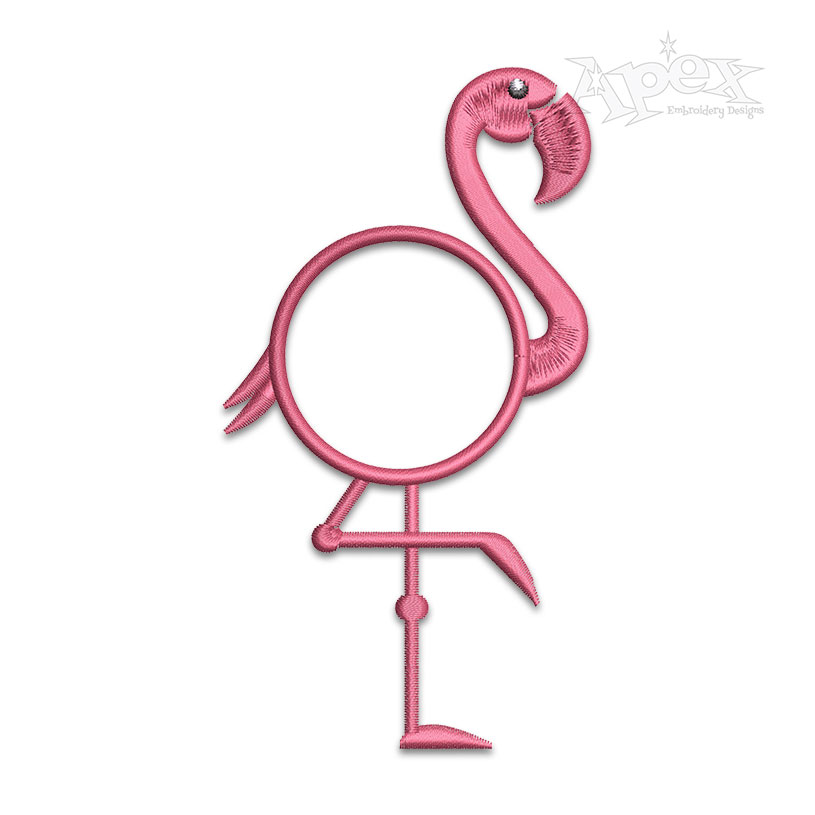 Standing Flamingo Monogram Frame