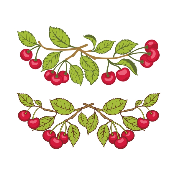 Cherries Border SVG