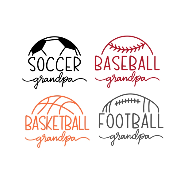 Ball Sports Grandpa SVG Soccer Baseball Basketball Football